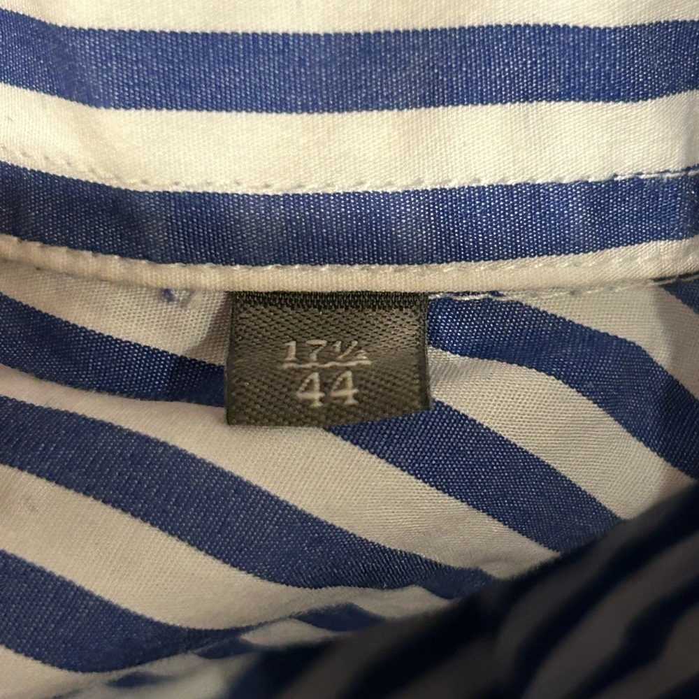 Classic Navy Striped Men's Shirt - Picture 9 of 9